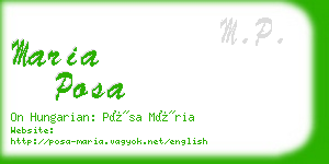 maria posa business card